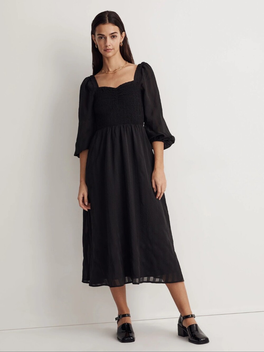Madewell Lucie Sweetheart Midi Dress, Sz XS